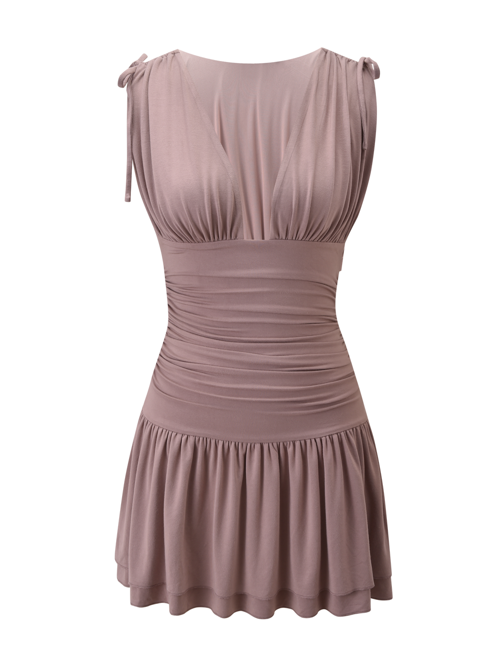 HALONA MINI DRESS - MOCHA