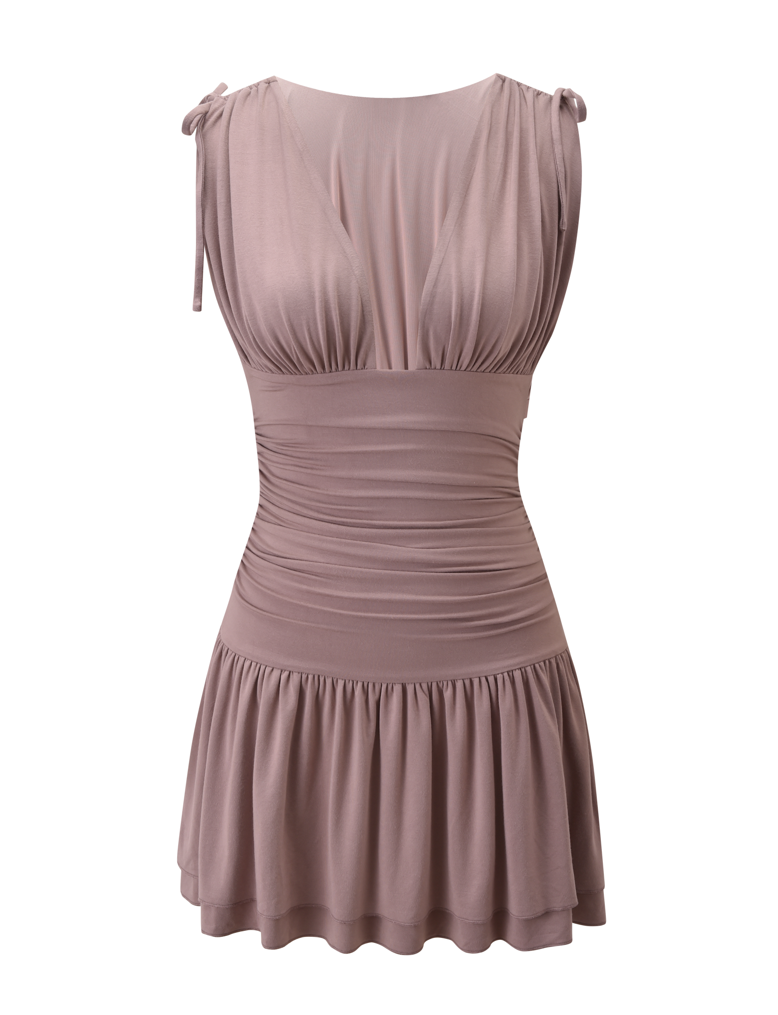 HALONA MINI DRESS - MOCHA